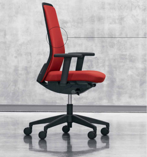 siège de travail EVERY - rouge
